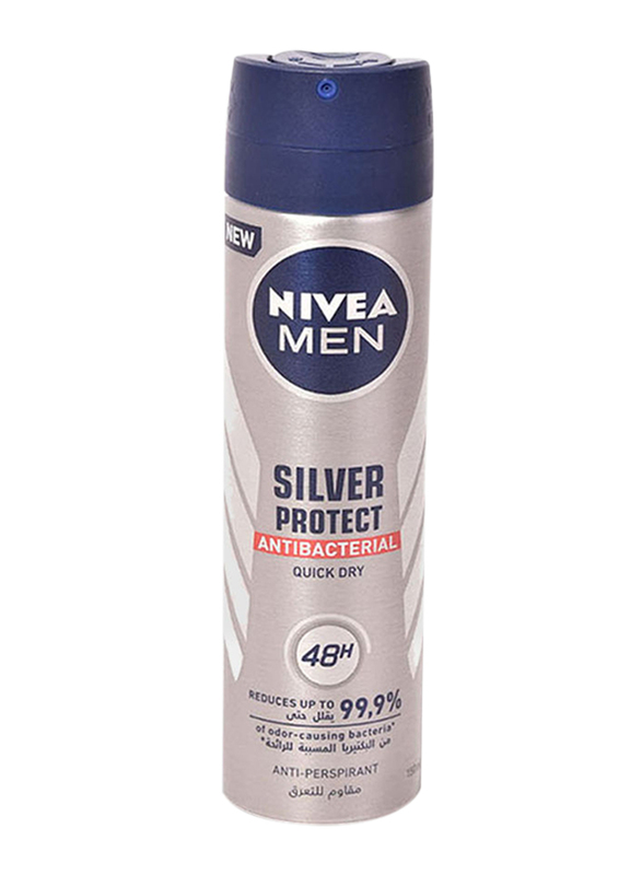 

Nivea Silver Protect Antibacterial Deodorant for Men, 150ml