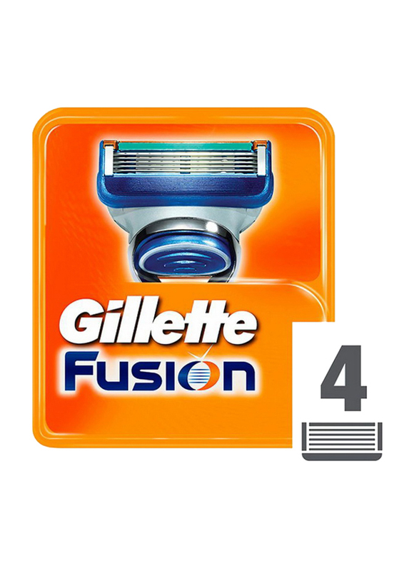 

Gillette 4-Blades Fusion MNL Razor, Blue, 4 Piece