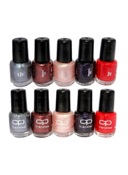 CP Trendies 10-Pieces Nail Polish Set, 4ml, Multicolor