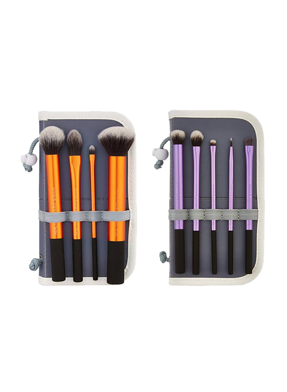 

Real Techniques 9-Piece Brush Set with Case, Multicolor