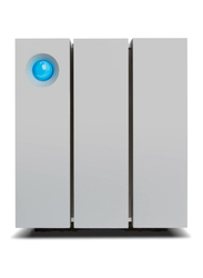 LaCie 6TB HDD 2Big Dual Thunderbolt 2 External Hard Drive, 2 x Thunderbolt 2 and 1 x USB 3.0 Interface, 9000437, Silver