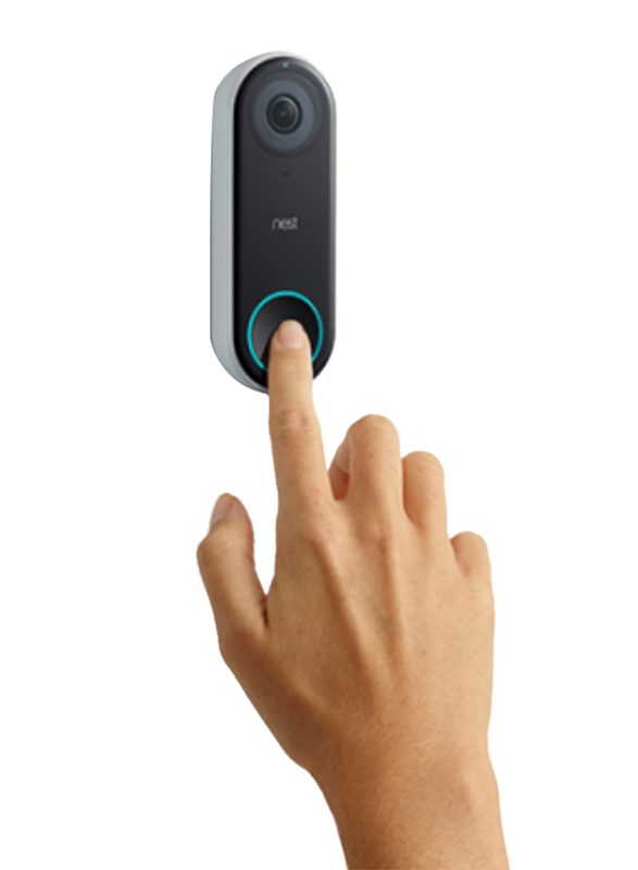 Nest Hello Smart Doorbell Video Camera, 3 MP, Black
