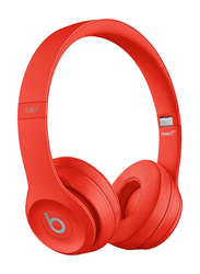 Beats Solo 3 Wireless On-Ear Headphones, Citrus Red