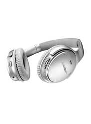 Bose QuietComfort 35 II Wireless/Bluetooth Over-Ear Noise Cancelling Headphones with Mic & Voice Control, Silver