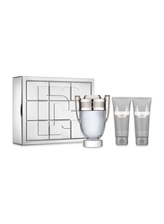 Paco Rabanne 3-Piece Invictus Gift Set for Men, 100ml EDT, 100ml Shower Gel, After Shave Balm 100ml