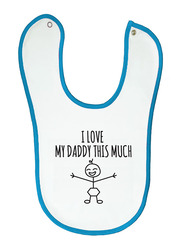 Cheeky Micky I Heart My Daddy This Much Printed Bib for Boys, White