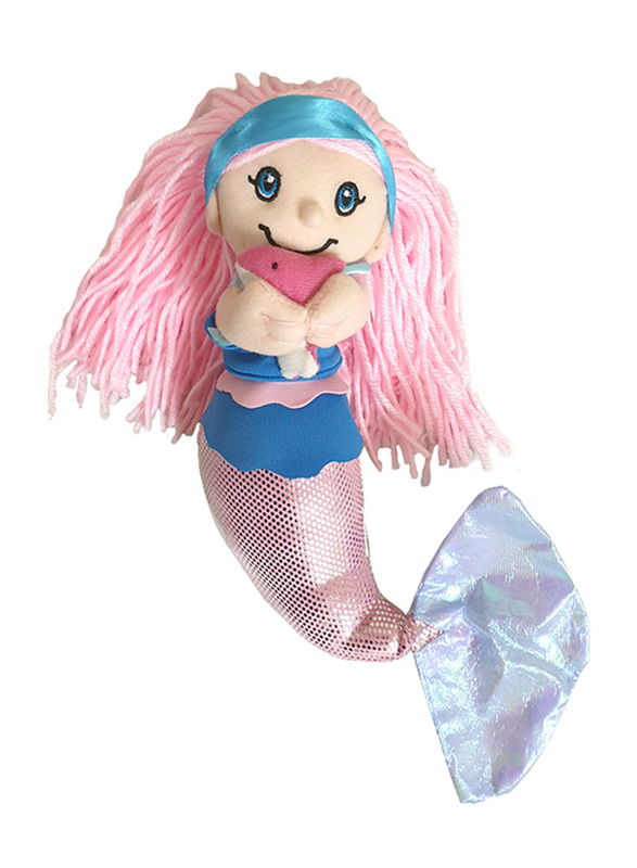

Caravaan Mermaid with Baby Dolphin Plush Toy, 23cm, Pink, Ages 3+