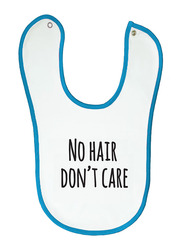 Cheeky Micky No Hair Don't Care Printed Bib for Boys, White