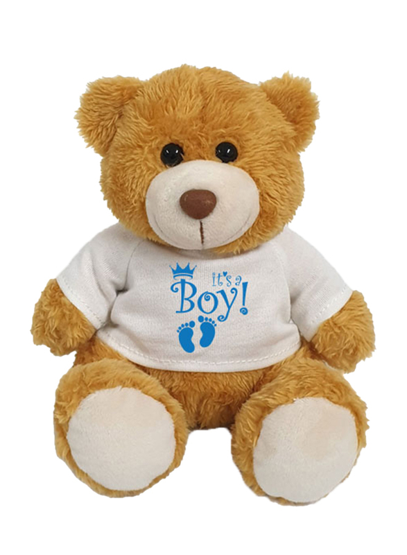 

Caravaan Golden Teddy Bear, with Blue it's A Boy! On White T-Shirt, 15cm, Ages 3+