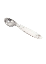 RoyalFord 8cm Marble Design ABS Stainless Steel Ice Cream Spoon, RF9548, White/Grey