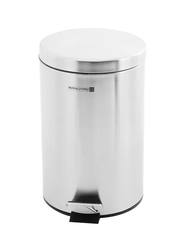 RoyalFord Stainless Steel Pedal Bin, 20 Liters, Silver