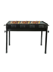 RoyalFord Flexible Metal Barbecue Grill with 2 Piece Mesh Rack, RF8097, Black