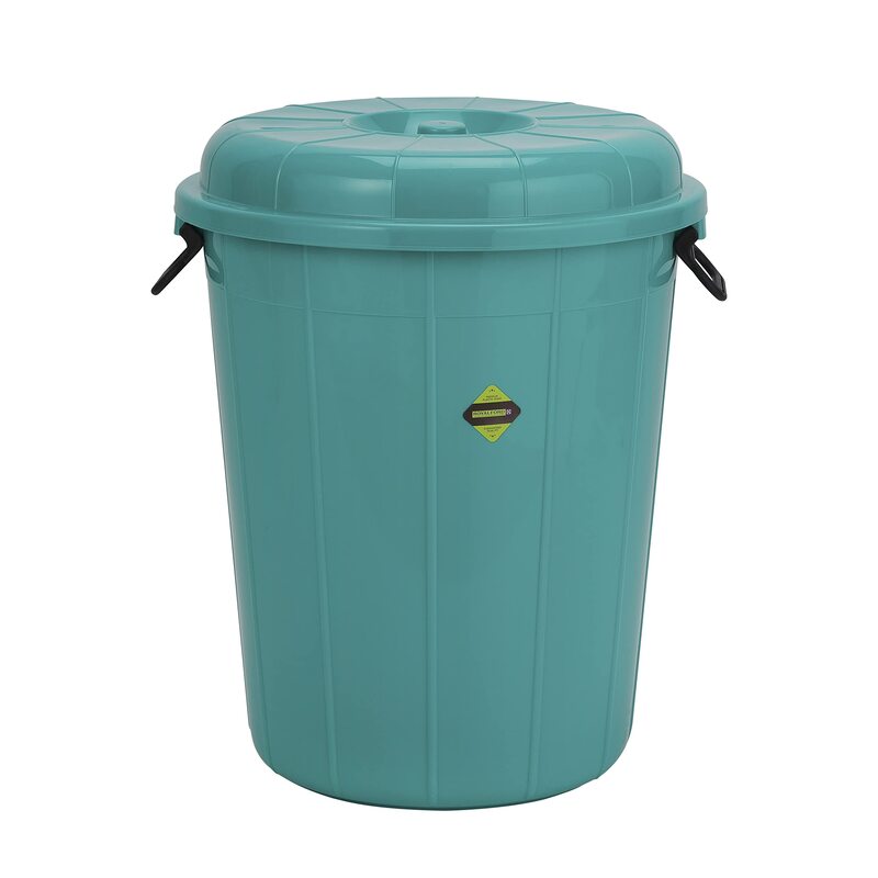 

Royalford Plastic Laundry Hamper Drum with Lid, 50 Liters, Assorted Colours