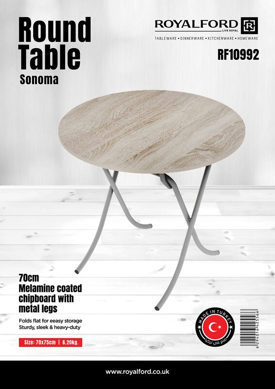 

Royalford 70 x 75cm Round Table, Multicolour