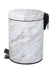 RoyalFord Marble Design Dust Bin, 12 Liters, White