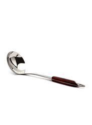 Royalford 2-Piece 7 Inch Stainless Steel Soup Spoon Dinner Cutlery Set, RF2061SS, Silver/Brown