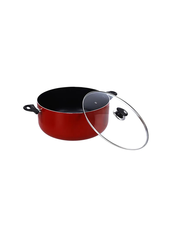 

RoyalFord 34cm Non-Stick Round Casserole with Lid, RF9908, Red