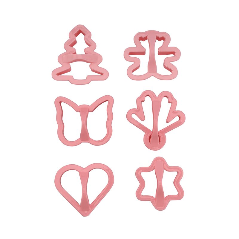 

Royalford 6-Piece Biscuit Moulds Cookie Cutter, Pink