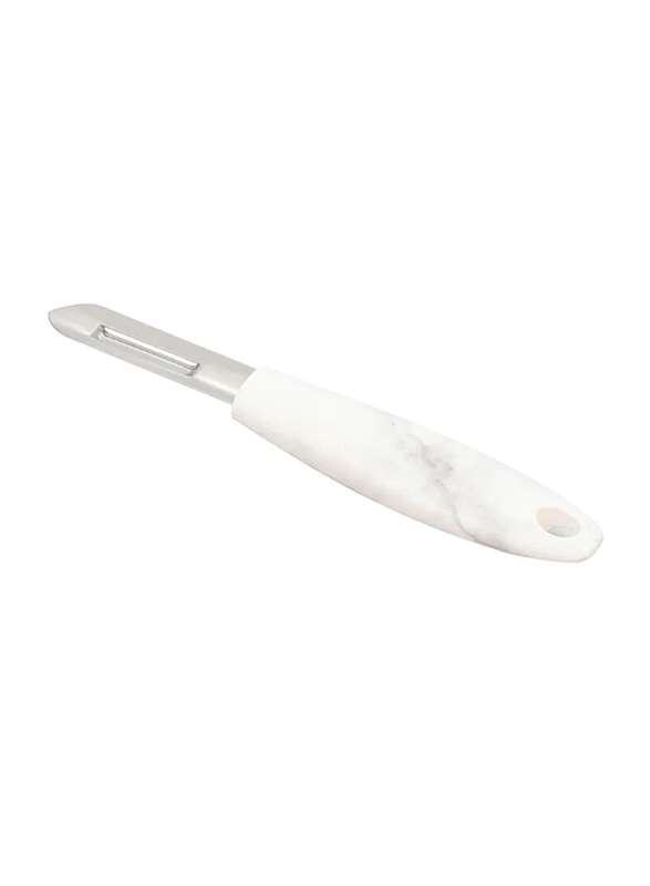

RoyalFord 8cm Marble Designed Stainless Steel Swivel Peeler, White/Silver