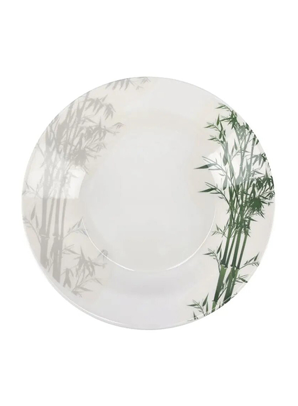 

RoyalFord 10-inch Melamine Round Soup Plate, White/Green