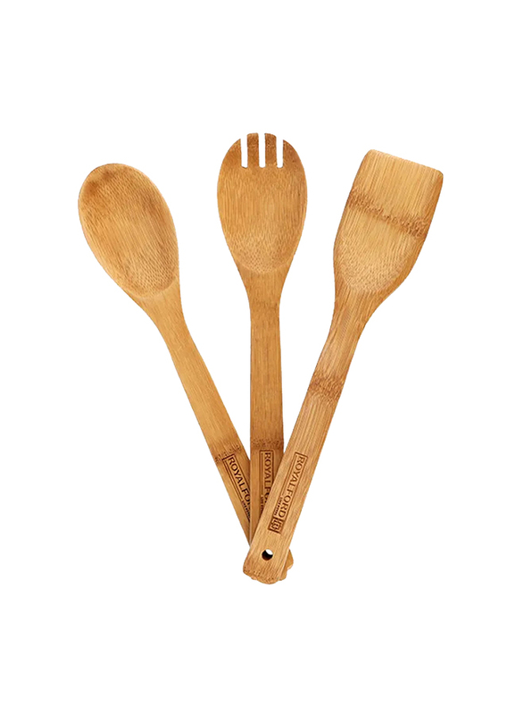 

RoyalFord 3-Piece Bamboo Kitchen Tools Set, Brown