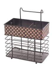RoyalFord Cutlery Holder Rack, Black/Brown
