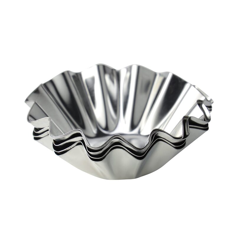 

Royalford 6-Piece 8cm Metal Cake Moulds, RF10952, 8x3cm, Silver