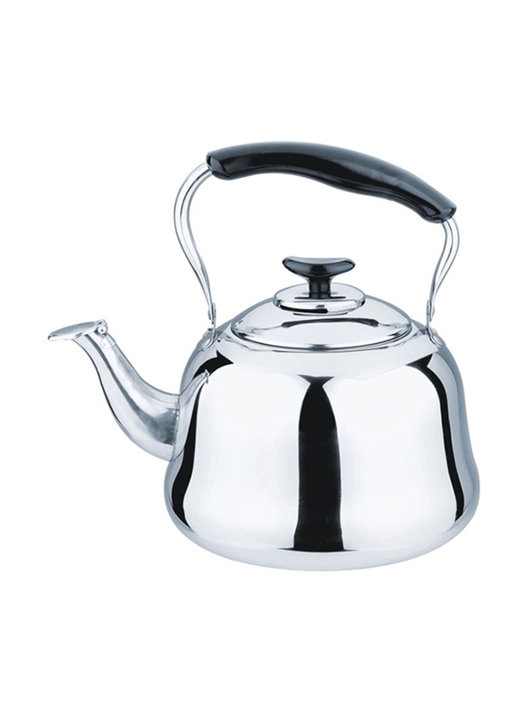 RoyalFord 1.5 Ltr Gas Stainless Steel Whistling Kettle, RF9563, Silver