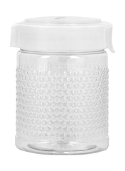 RoyalFord 1200ml Crystalia Round Canister, Clear/White