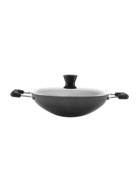 

RoyalFord 22cm Aluminum Appam Pan with Lid, RF4952, Black