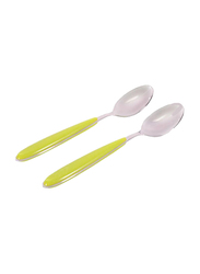 RoyalFord 2-Pieces 1.8mm Stainless Steel Table Spoon Set, RF1917-DS, Sliver/Green