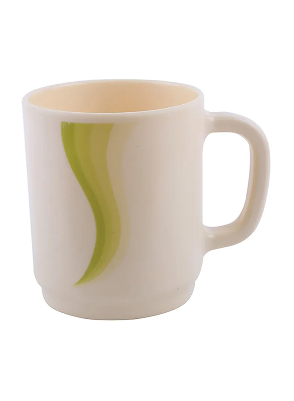 

RoyalFord Melamine Super Rays Handle Cup, Beige/Green