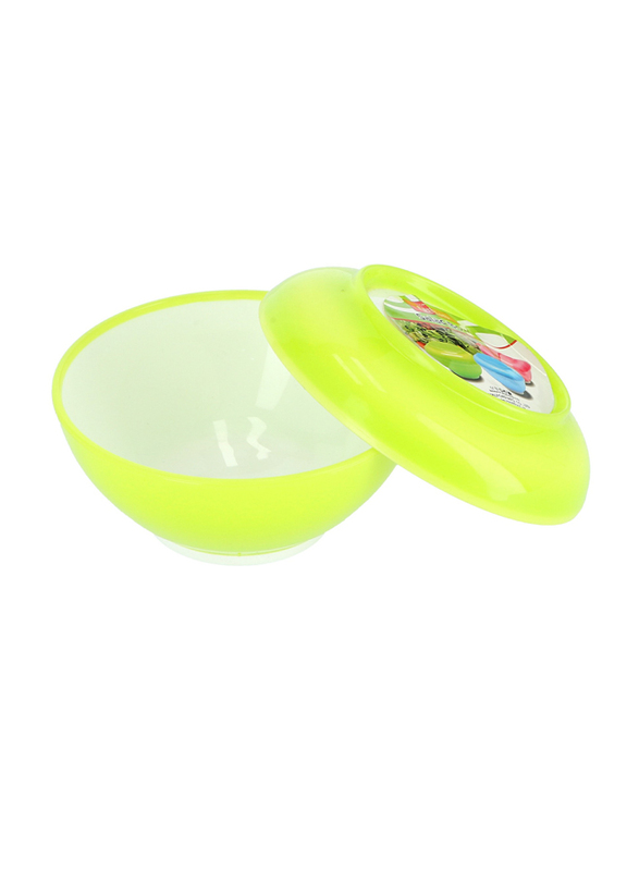 Royalford 320ml Plastic Salad Bowl with Lid, RF6965, Green