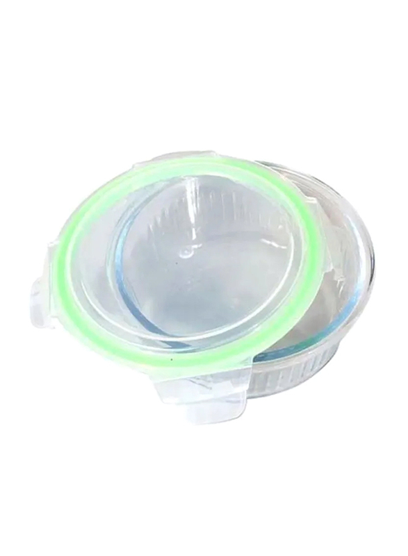 RoyalFord High Borosilicate Glass Food Container, 950ml, Clear/Green