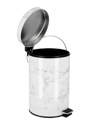 RoyalFord Marble Design Dust Bin, 5 Liters, White