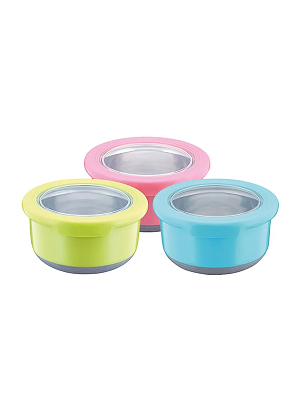 

RoyalFord Aluminium Alloy Food Container Set, 3 Piece, 1.2 Liters, Multicolour