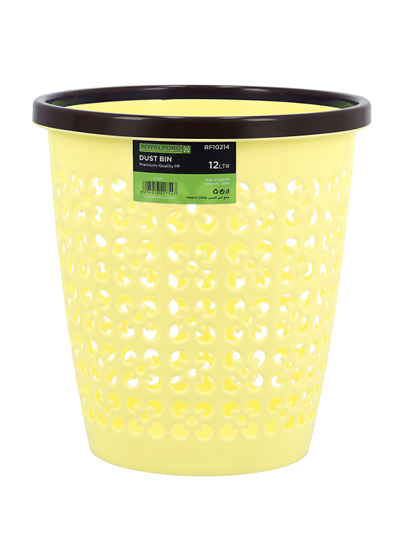 

Royalford Plastic Dustbin, Yellow