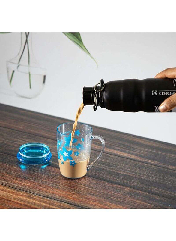 RoyalFord 260ml Prima Water Cup, RF9957BL, Clear/Blue