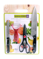 RoyalFord 5-Pieces Deluxe Cutting Set, RF7826, Black/Red
