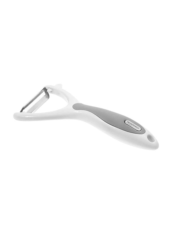 

RoyalFord 24cm Plastic Handle Y-Shaped Peeler, White/Grey