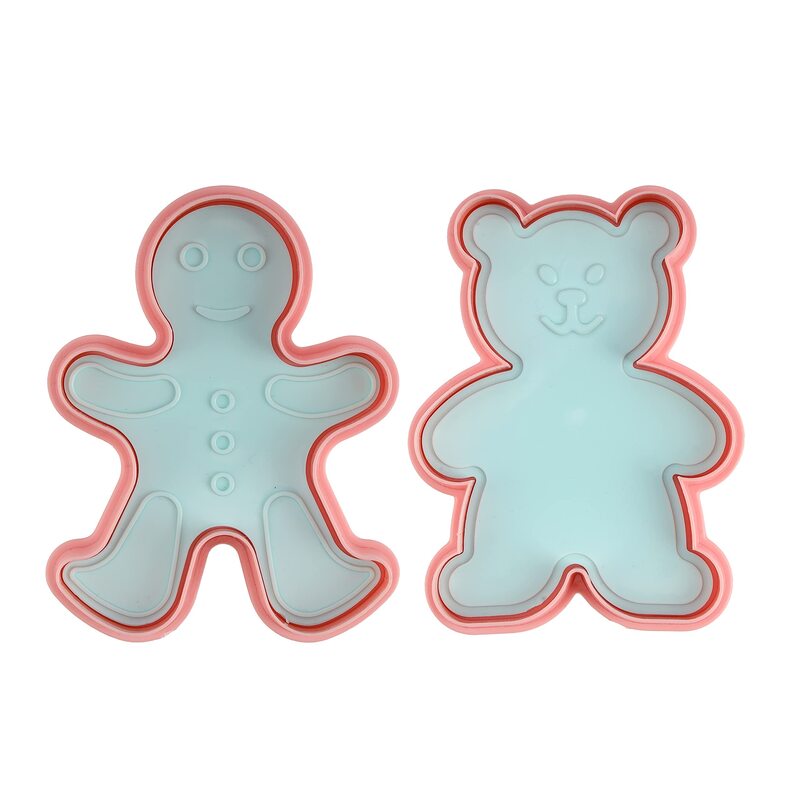 

Royalford 2-Piece Teddy Shaped Cookie Cutter, Multicolour