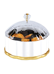RoyalFord Acrylic Candy Storage Box, 13cm, White/Gold/Clear