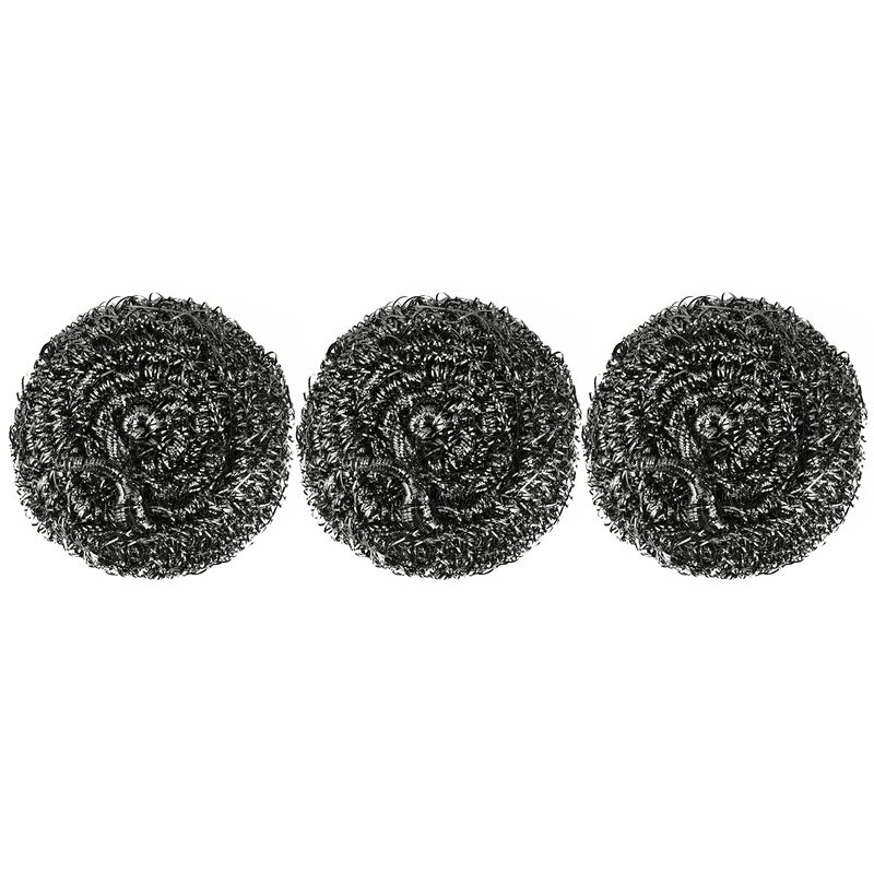 

Royalford RoyalBright Heavy Duty Stainless Steel Scourer, RF11088, Silver, 3 x