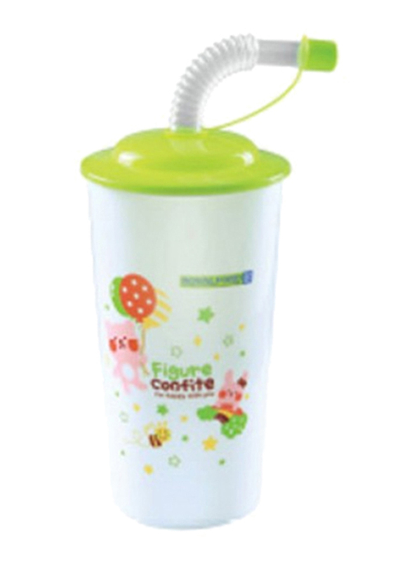 

RoyalFord 450ml Plastic Straw Cup, RF7237, Green