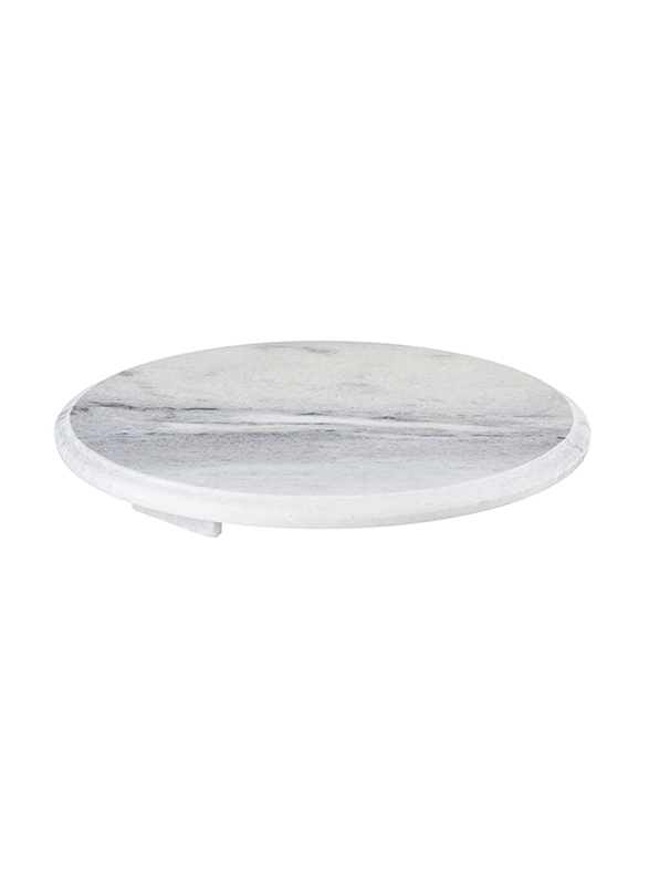 

Royalford 11-inch Marble Chapatti Table, White