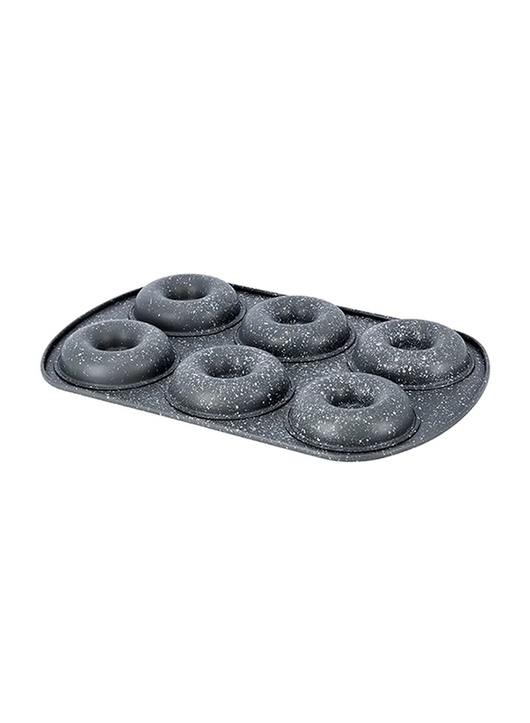 RoyalFord Smart 6 Cavity Donut Pan, Black