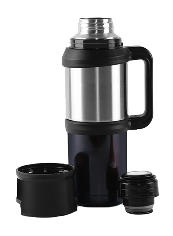 RoyalFord 1.2 Ltr Stainless Steel Double Wall Thermos Flask, RFU9039, Black