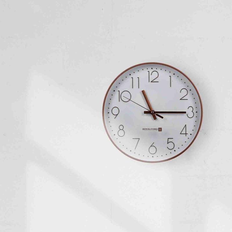 

Royalford ABS Frame Wall Clock, White/Red