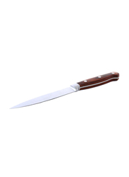 RoyalFord 5-inch Stainless Steel Utility Knife, RF4112, Silver/Brown