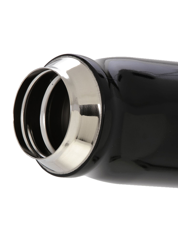RoyalFord 500ml Double Wall Stainless Steel Vacuum Bottle, RFU9094, Black